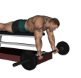 Barbell Curl - Lying High Bench